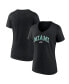 Women's Black Formula 1 Miami Grand Prix V-Neck T-shirt