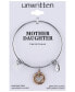 ფოტო #2 პროდუქტის Two-Tone Mother & Daughter Heart Charm Bangle Bracelet in Rose Gold-Tone & Stainless Steel with Silver Plated Charms