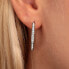 Elegant steel earrings rings with Creole SAUP03 crystals