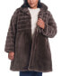 Фото #4 товара Women's Plus Size Faux-Fur Coat