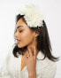 True Decadence pearl flower headband fascinator in white