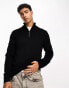 Фото #2 товара Calvin Klein merino 1/4 zip jumper in black