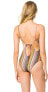 O'Neill 169963 Womens Lora One-Piece Striped Open Back Swimsuit Size M