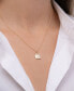Фото #2 товара Zoe Lev diamond Accent Initial Lock Pendant Necklace in 14k Gold, 16" + 2" extender