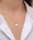 ფოტო #2 პროდუქტის Diamond Accent Initial Lock Pendant Necklace in 14k Gold, 16" + 2" extender