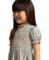 Toddler and Little Girls Floral Smocked Cotton Jersey Dress