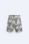 Abstract print bermuda shorts