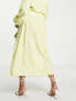 Фото #2 товара Pretty Lavish Curve tie midaxi skirt co-ord in chartreuse floral