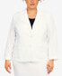 Plus Size Classic Chic Button Front Long Sleeve Jacket