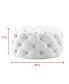 Фото #11 товара Bella Upholstered Tufted Allover Round Cocktail Ottoman