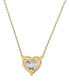 Фото #9 товара Badgley Mischka certified Lab Grown Diamond Heart Solitaire Pendant Necklace (2 ct. t.w.) in 14k Gold, 16" + 2" extender