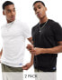 Фото #1 товара HUGO BLUE 2-pack t-shirt in white/black