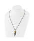 Фото #3 товара Chisel brushed Yellow IP-plated Wing Pendant on a Box Chain Necklace