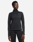 Nike Running Pacer Dri-Fit half-zip long sleeve top in black