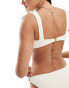 Фото #4 товара 4th & Reckless ring front crinkle bikini top in cream