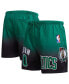 Фото #1 товара Men's Jayson Tatum Black, Kelly Green Boston Celtics Ombre Name and Number Shorts