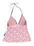 Фото #2 товара Lucky Brand 159281 Women's Blush Floral Print Takini Top Swimwear Size XS