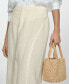 ფოტო #4 პროდუქტის Women's Slit Detail Linen Skirt