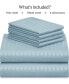 Фото #9 товара California King 6 PC Striped Rayon From Bamboo Solid Performance Sheet Set