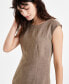 ფოტო #4 პროდუქტის Women's Extended-Shoulder Sheath Dress