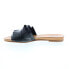 Miz Mooz Alena Womens Black Leather Slip On Slides Sandals Shoes