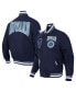 ფოტო #1 პროდუქტის Men's Navy Howard Bison Crest Wool Full-Zip Jacket