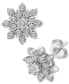 ფოტო #1 პროდუქტის Diamond Cluster Stud Earrings (1/10 ct. t.w.) in Sterling Silver