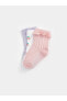 Фото #4 товара LCW baby Baskılı Kız Bebek Soket Çorap 3'lü
