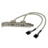 StarTech.com 2 Port USB A Female Slot Plate Adapter - 2 x IDC - 2 x USB A - 0.286 m - Silver