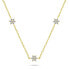 Charming gold plated necklace with zircons NCL109Y