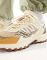 Saucony Grid Peak trainers in tan and chino green