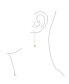 ფოტო #3 პროდუქტის Protection Amulet Italian Horn Genuine Dark Green Jade Long Linear Dangle Chain Shark Tooth Earrings For Women Yellow 14K Gold Plated Sterling Silver