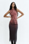 Фото #1 товара Платье из прозрачной ткани с принтом ZARA