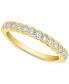 Lab-Created Diamond Scalloped Band (1/2 ct. t.w.) in 14k Gold-Plated Sterling Silver
