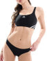 adidas Training 3 stripe bikini in black