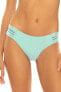 ISABELLA ROSE 295706 Maui Ribbed Tab Side Hipster Bikini Bottom, Chambray, M