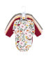 ფოტო #2 პროდუქტის Baby Girls Cotton Long-Sleeve Bodysuits, Fall Botanical 5-Pack