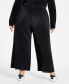 Фото #2 товара Plus Size Plisse High-Rise Wide-Leg Pants, Created for Macy's