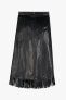 Фото #11 товара Leather skirt with fringe - limited edition
