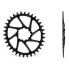 GARBARUK Sram GXP/DUB MTB oval chainring