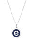 ფოტო #29 პროდუქტის Mini Initial Pendant Necklace in Sterling Silver and Navy Enamel, 16" + 2" Extender