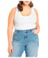 Plus Size Scoop Neck Knitted Tank