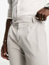 New Look linen look smart trousers in stone