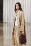 Zw collection flowing faded trench coat