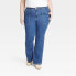 Фото #1 товара Women's Plus Size High-Rise Anywhere Flare Jeans - Knox Rose Blue Denim 24W