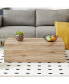 Фото #2 товара Exquisite MDF Coffee Table with Wood Grain Patterns and Easy Assembly