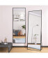 Фото #6 товара Wall-Mounted Alloy Frame Full Length Mirror
