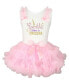 Фото #1 товара Платье для малышей Popatu Модель Sparkle Unicorn Glitter Ruffle Dress with Tutu Skirt