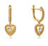 Romantic Gold Plated Earrings Hearts Popular 7113E100-38