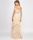 Фото #2 товара Juniors' Sequin-Bustier Off-The-Shoulder Gown, Created for Macy's